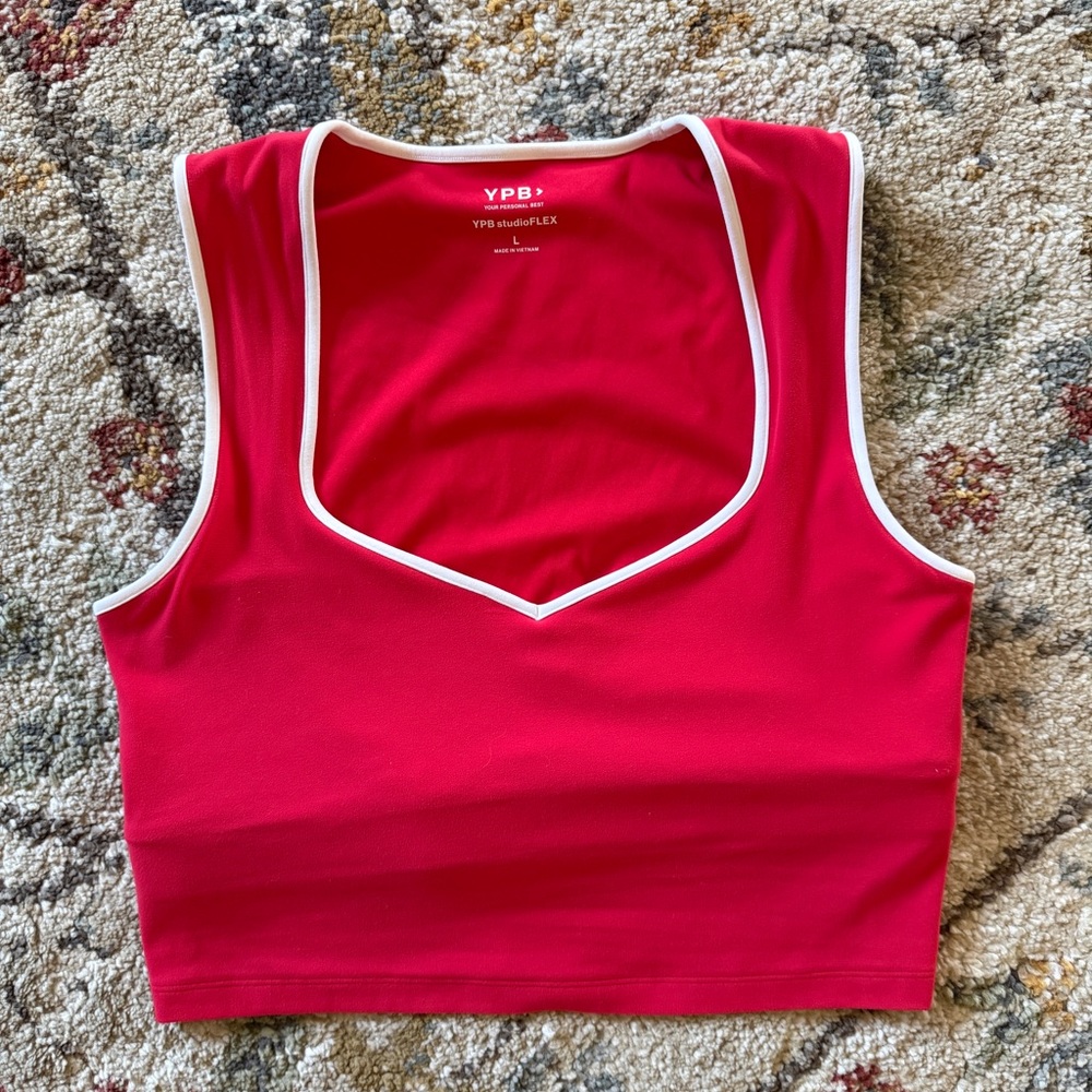 Red L Abercrombie YPB Sleeveless Top